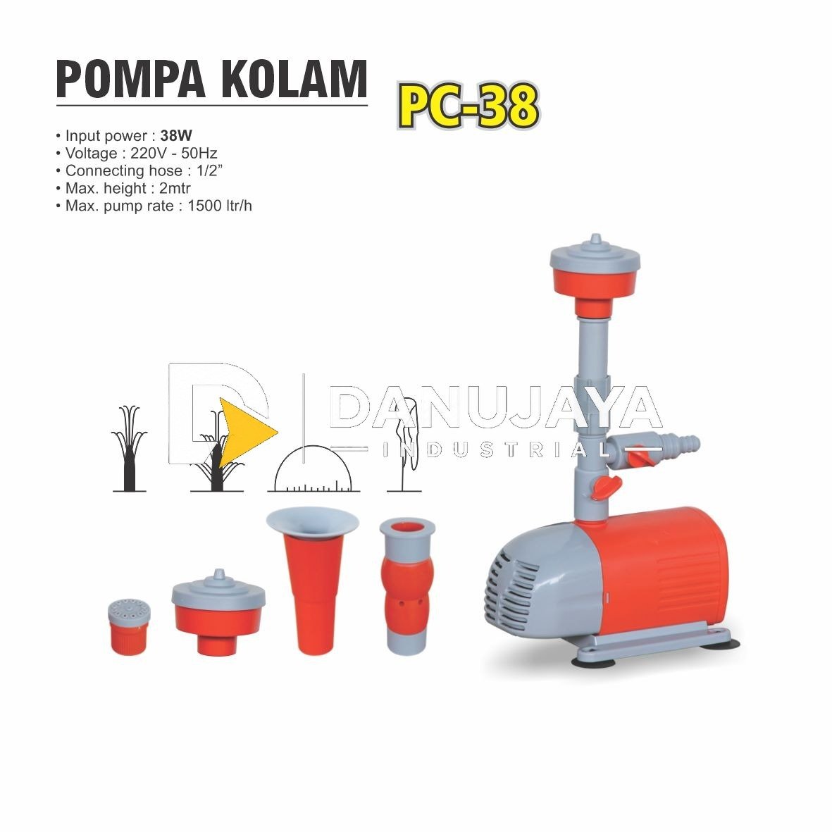 POMPA CELUP 1" PC 125 / SUBMERSIBLE PUMP / POMPA CELUP AIR BERSIH MERK ALDO