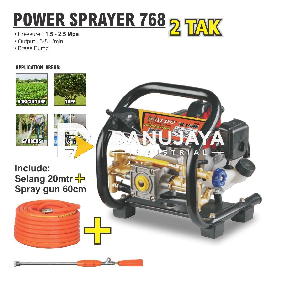 PORTABLE POWER SPRAYER MODEL : 768 2 STROKE / 2 TAK MERK ALDO