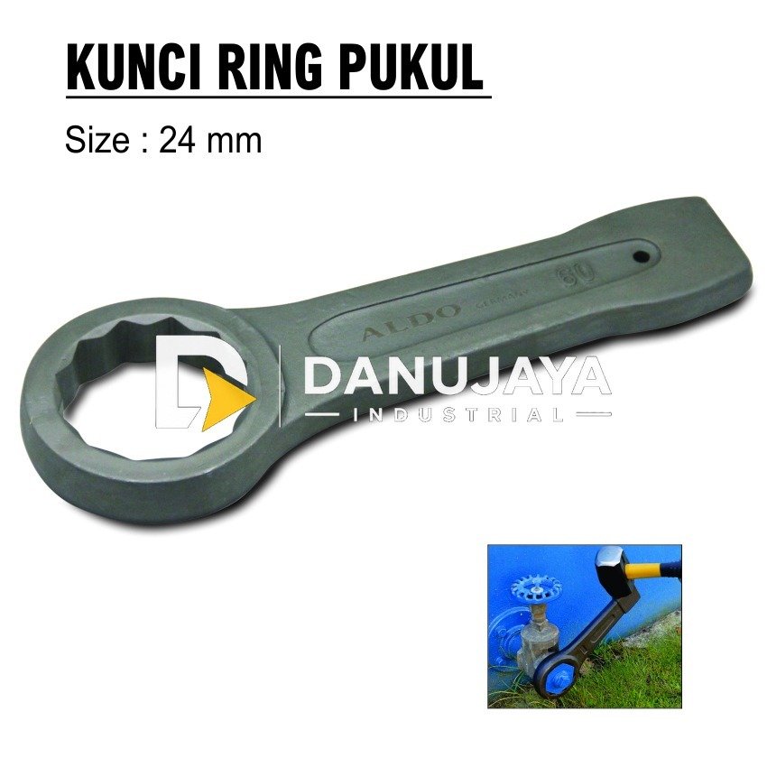 RING SLOGGING SPANNER / KUNCI RING PUKUL UKURAN 24 - 65 MM ALDO