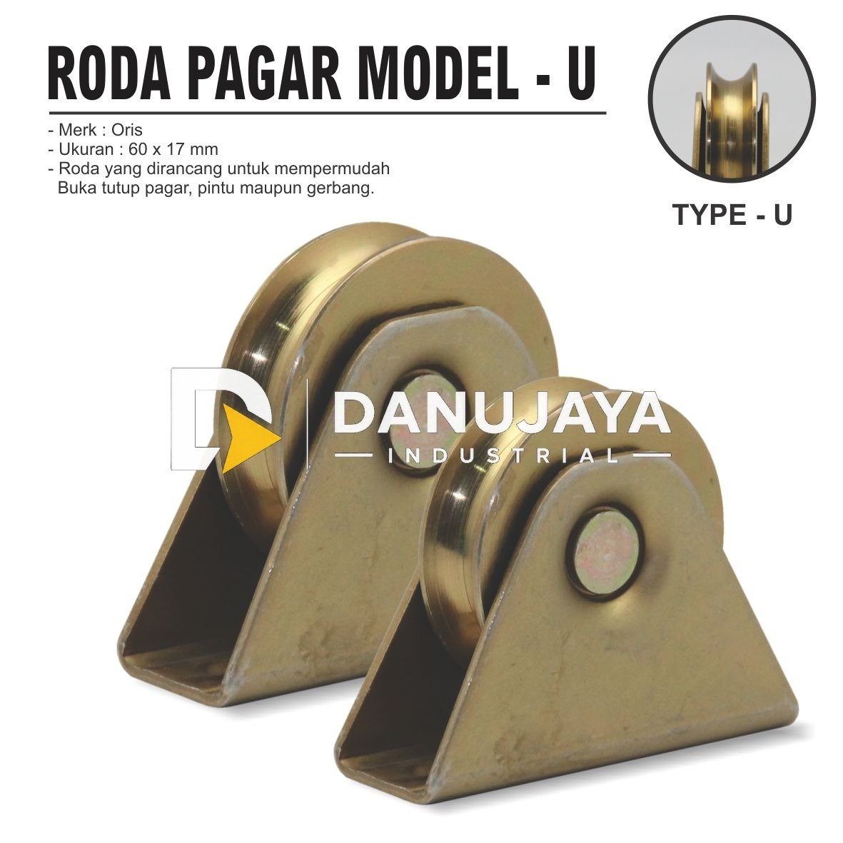 RODA PAGAR MODEL - V / RODA UNTUK PAGAR GERBANG / BEARING WHEEL V MERK ORIS
