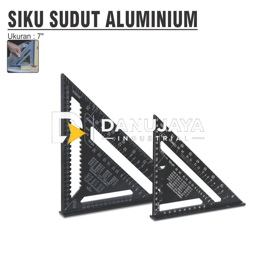 SIKU SUDUT ALUMINIUM / SIKU SUDUT SEGITIGA/ PENGGARIS SIKU MERK ALDO