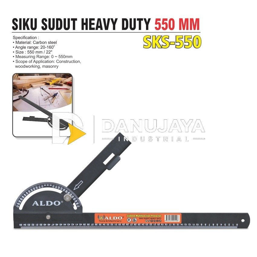 SIKU SUDUT HEAVY DUTY 22" / 550 MM / TUKANG / MULTIFUNCTION PROTACTOR