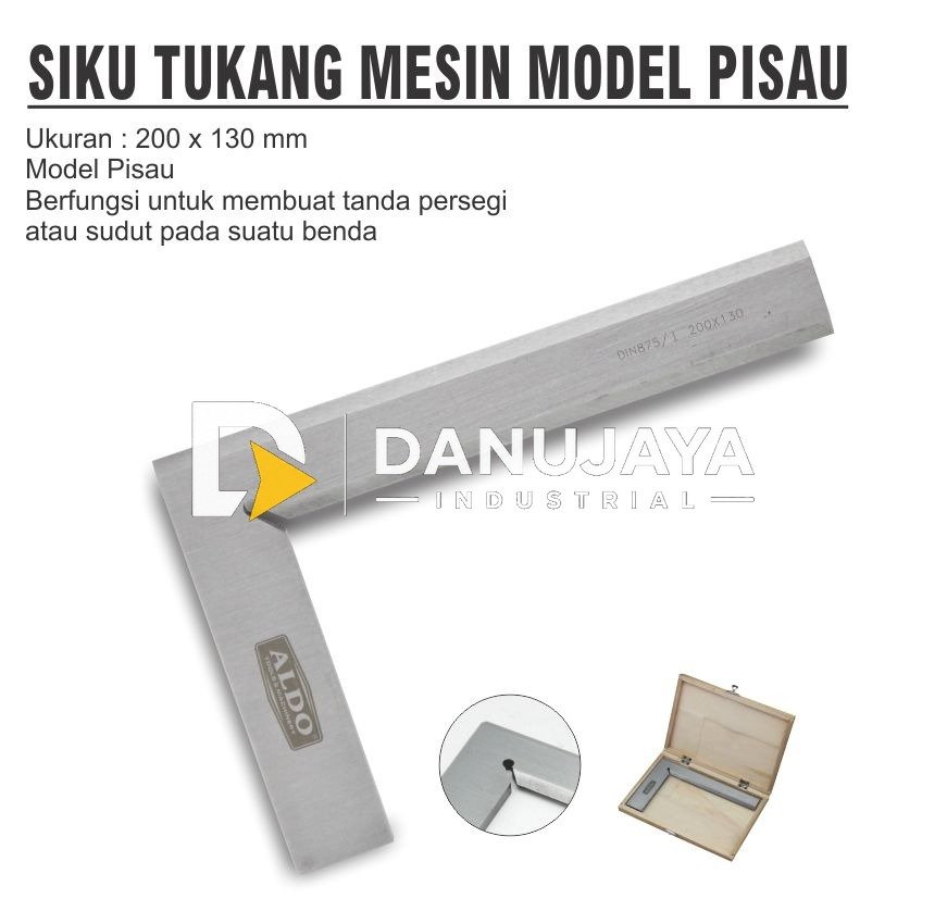 SIKU TUKANG ALUMINIUM / ALUMINIUM TRY SQUARE MERK ALDO