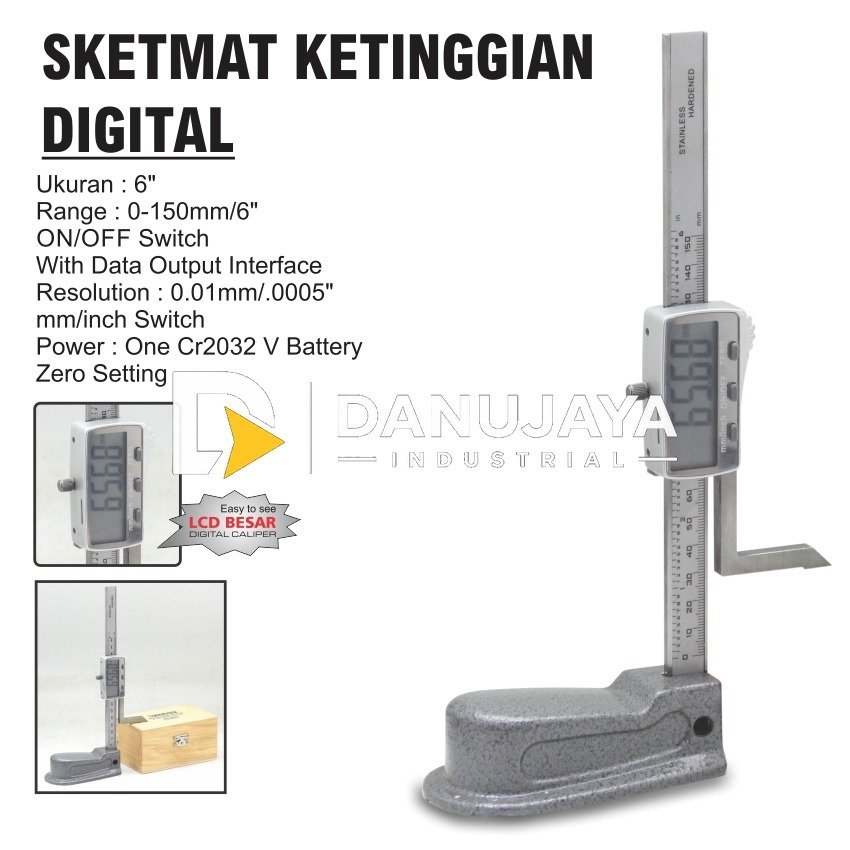 Sketmat Ketinggian Digital ukuran 6"