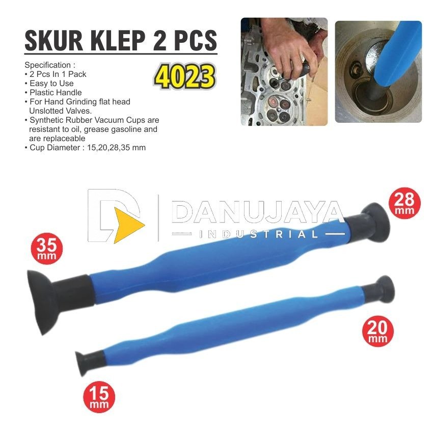 SKUR KLEP 2 PCS 4023 / DOUBLE CUP VALVE GRINDER SET / ALAT SEKIR KLEP MOTOR MOBIL VALVE / SKUR SEKUR KELEP KLEP KENDARAAN MERK ALDO