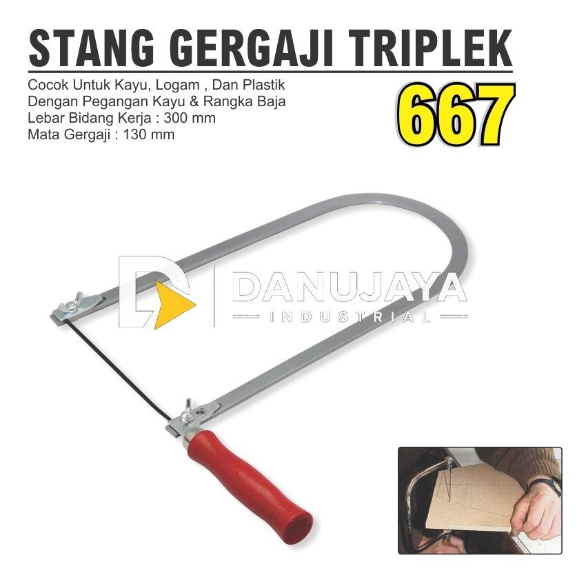 STANG GERGAJI TRIPLEK 667 / GAGANG GERGAJI TRIPLEK GAGANG KAYU / FRET SAW MERK ALDO