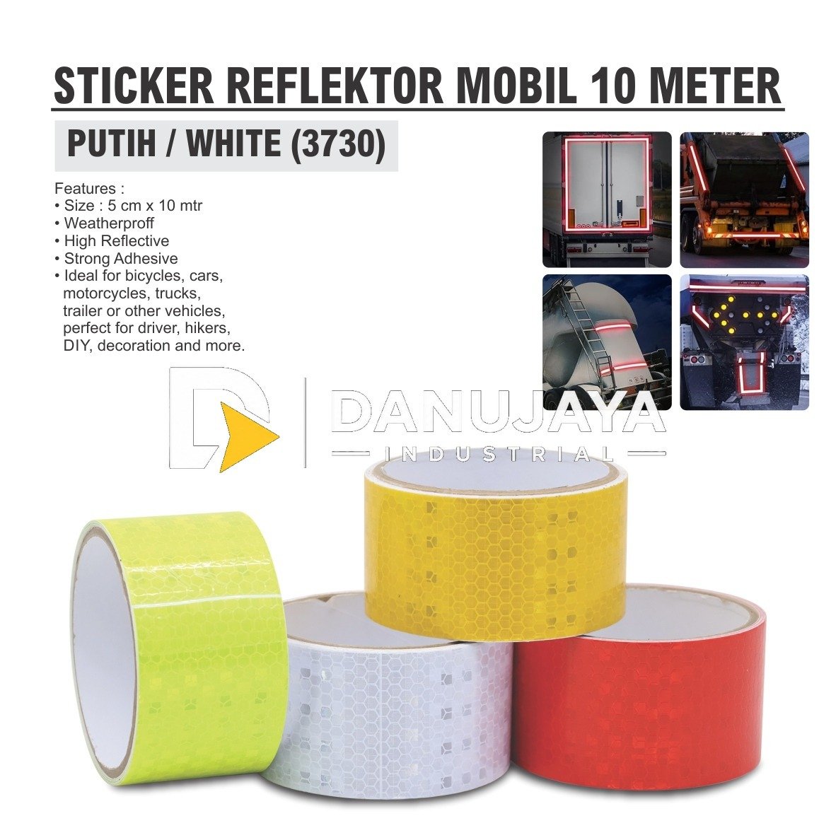 STICKER REFLEKTOR MOBIL 10 MTR / HONEYCOMB REFLECTIVE TAPE 10 METER / STIKER SKOTLET PEMANTUL CAHAYA / STICKER SCOTLITE SARANG TAWON MERK ALDO