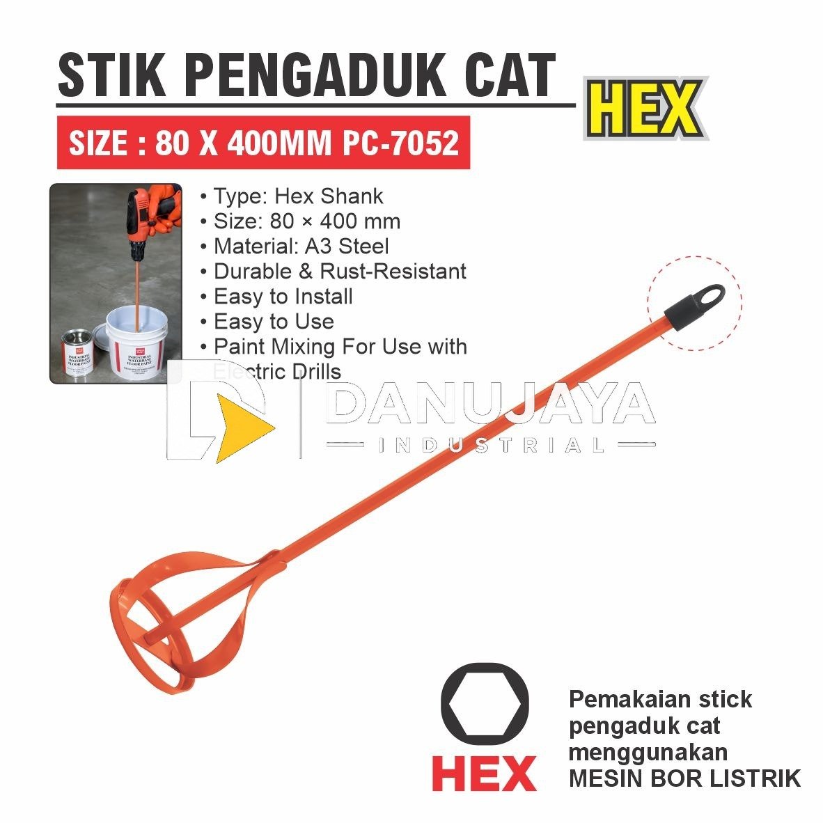 STIK PENGADUK CAT / PAINT MIXER / STICK ADUKAN CAT / STICK MIXER CAT / MIXER PENGADUK CAT MERK ALDO