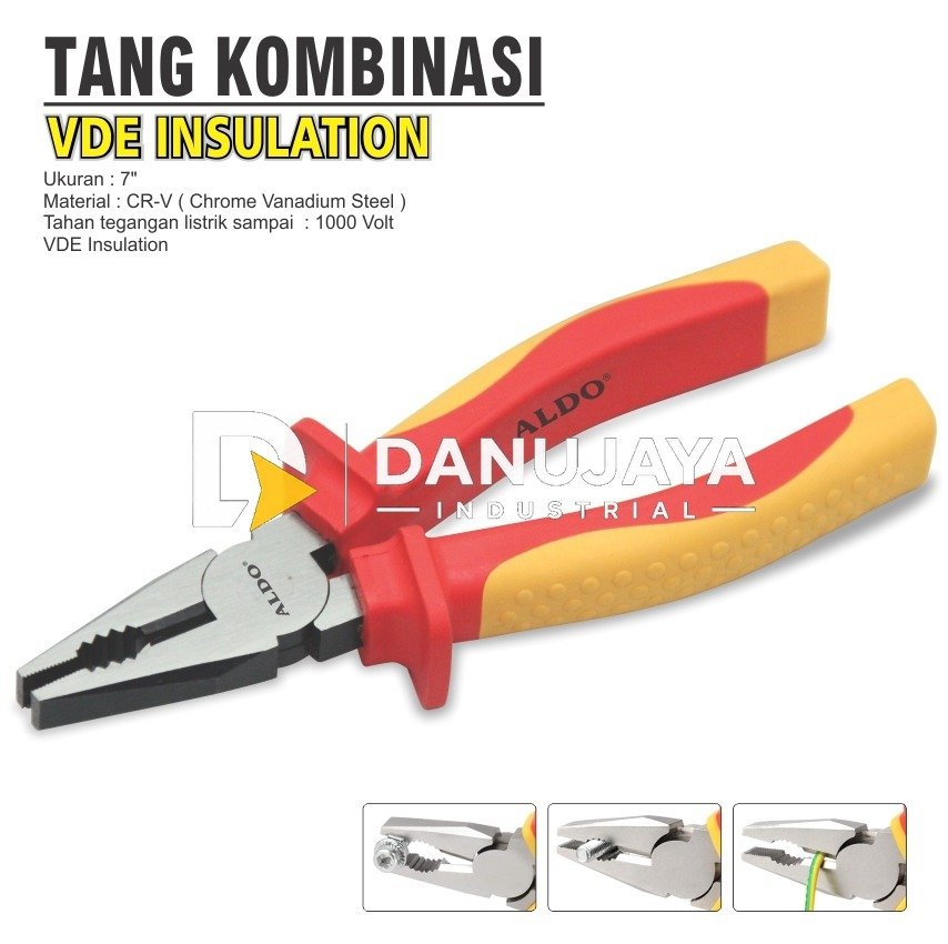TANG KUPAS KABEL VDE INSULATION UKURAN 6" MERK ALDO