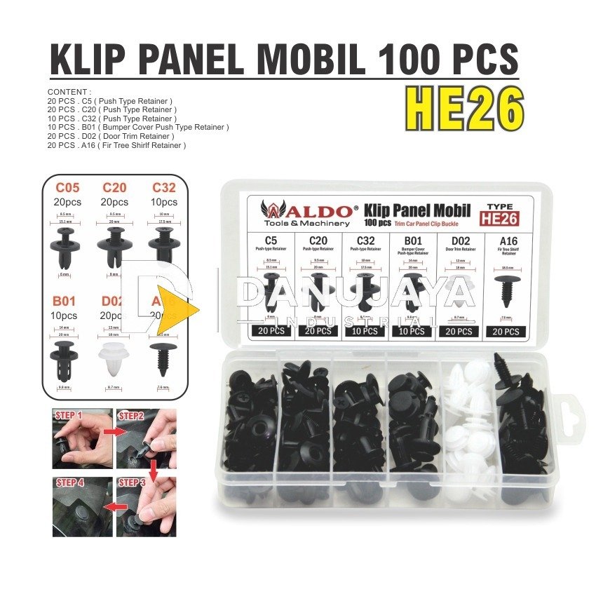 TANG PEMBUKA KLIP PANEL MOBIL 9" 2915 / ALAT TANG CUNGKIL / PENYUNGKIT RIVET KLIP / CLIP REPARASI LEPAS PEMBUKA BAUT KANCING PANEL / CLIP REMOVAL PLIERS MERK ALDO