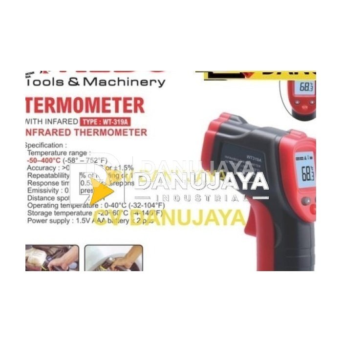 TERMOMETER WITH INFRARED WT319A / TERMO G UN / INFRARED THERMOMETER / ALAT CEK SUHU / ALAT PENGUKUR SUHU MERK ALDO
