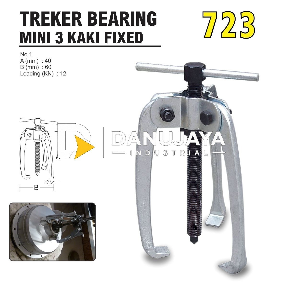 TREKER BEARING 2 KAKI / KAKI ALAT PEMBUKA BANTALAN BEARING MERK ALDO