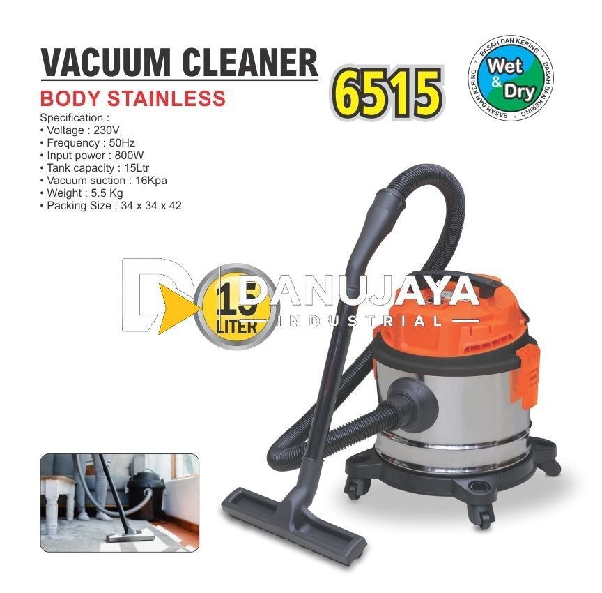 VACUUM CLEANER BODY STAINLESS / VAKUM CLENER / MESIN VAKUM SEDOT DEBU / WET & DRY VACUUM CLEANER MERK ALDO