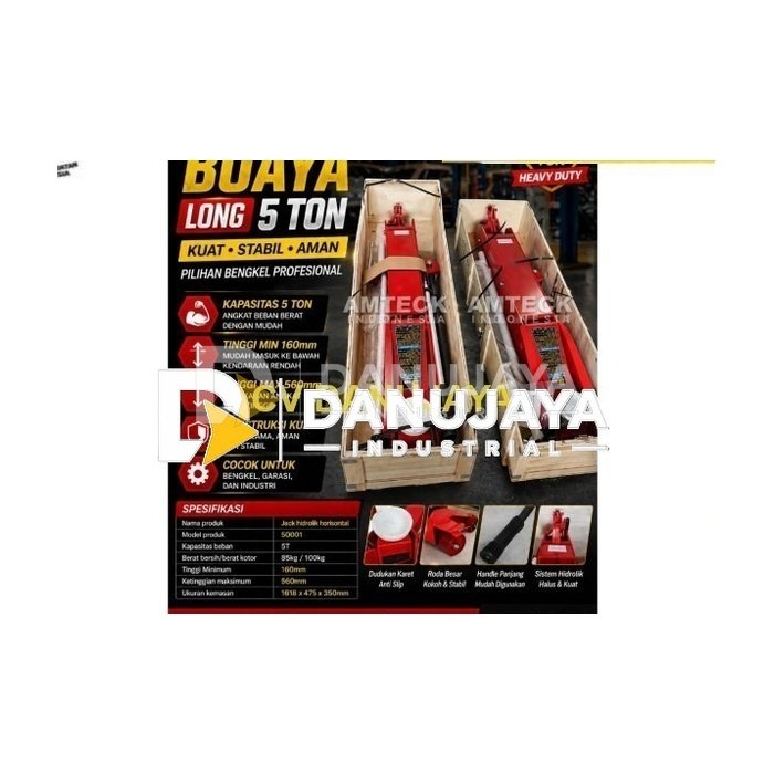 Dongkrak Buaya Long 5 Ton Hidrolik Stabil Aman