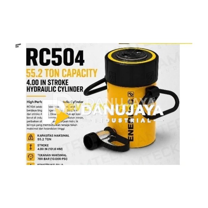 EnerPAC RC504 Hydraulic Cylinder 55.2 Ton Capacity 4.00 in Stroke untuk Professional Use