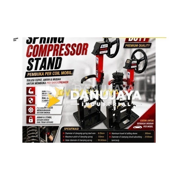 SPRING COMPRESSOR STAND PROLINE HYDRAULIC STRUT HEAVY DUTY ALAT PEMBUKA PER COIL MOBIL SHOCK BREAKER BENGKEL MOBIL
