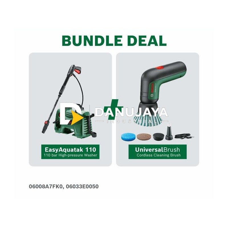 [BUNDLE] BOSCH DIY Alat Cuci Bertekanan Tinggi 1300W + Sikat 3.6V Universal | Paket Alat Cuci dan Sikat - Garansi Resmi - 06008A7FK0 06033E0050