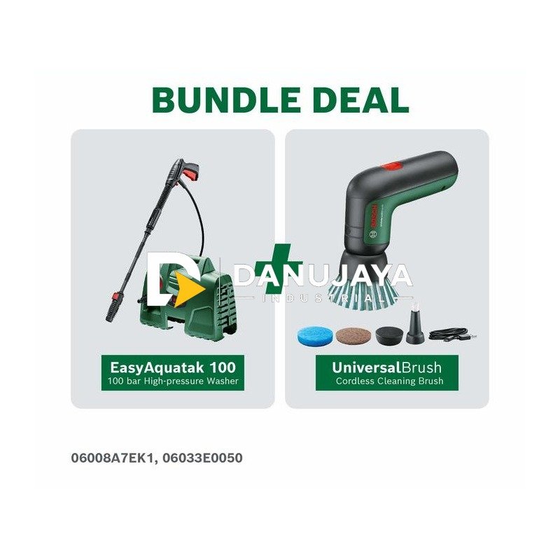 [BUNDLE] BOSCH DIY Alat Cuci Bertekanan Tinggi 1100W + Sikat 3.6V Universal | Paket Alat Cuci dan Sikat - Garansi Resmi - 06008A7EK1 06033E0050