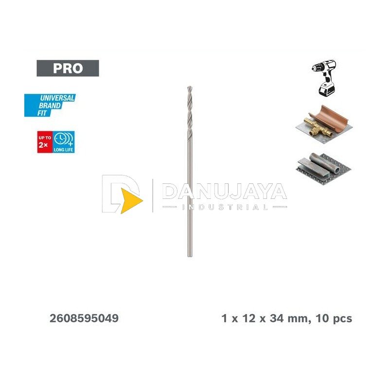 Bosch PRO Metal HSS-G Mata Bor HSS Untuk Besi dan Logam - 2608595049