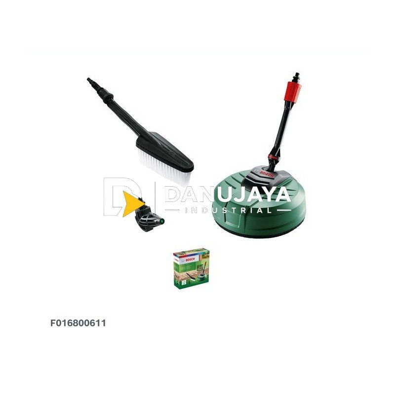 BOSCH Set Lengkap untuk Pembersih Mobil dan Rumah - Home and Car Cleaning Kit | Perlengkapan Cuci Mobil Halaman untuk Washer Bertekanan Tinggi Spare Part - F016800611