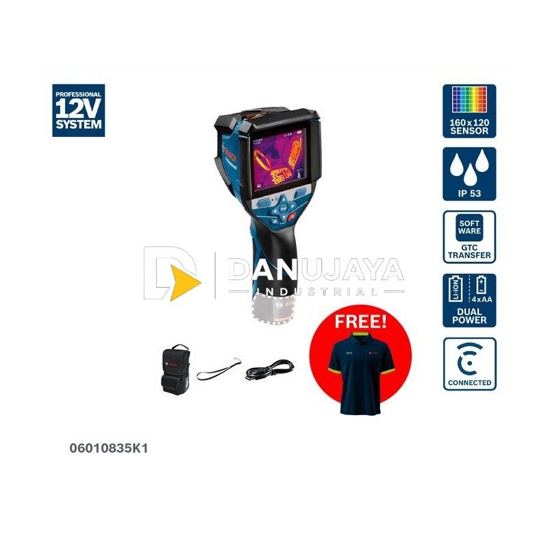 BOSCH PRO Kamera Termal Pengukur Suhu 12V - Thermal Camera Imager GTC 600 C | Kamera Termometer Infrared Sensor Panas - Garansi Resmi - 06010835K1