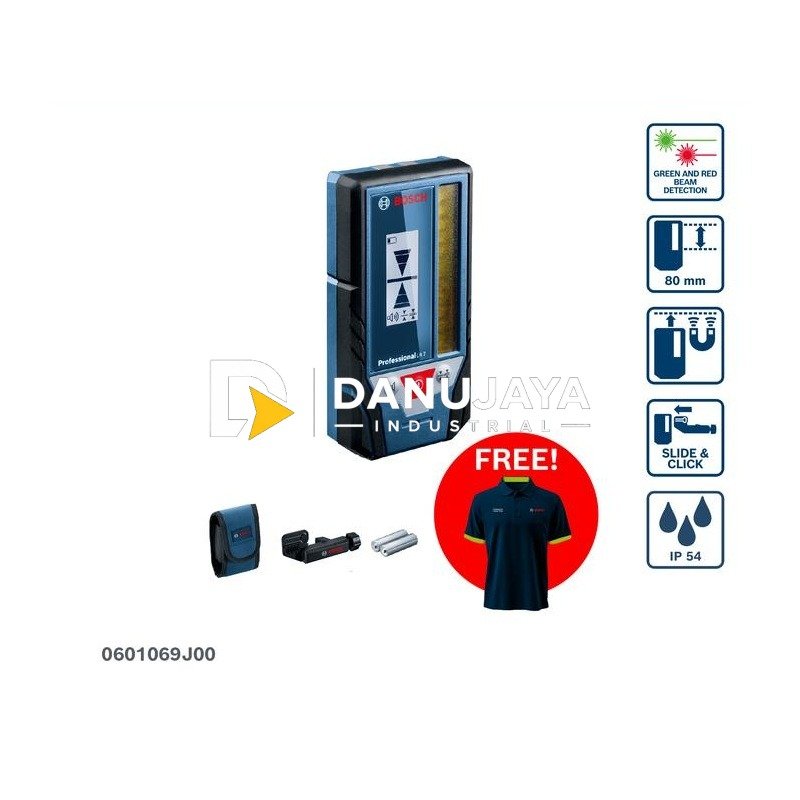 BOSCH PRO Penerima Sinyal Laser Baterai - Line Laser Receiver Cordless LR 7 | Alat Ukur Rentang Sinyal Laser Tanpa Kabel - Garansi Resmi - 0601069J00