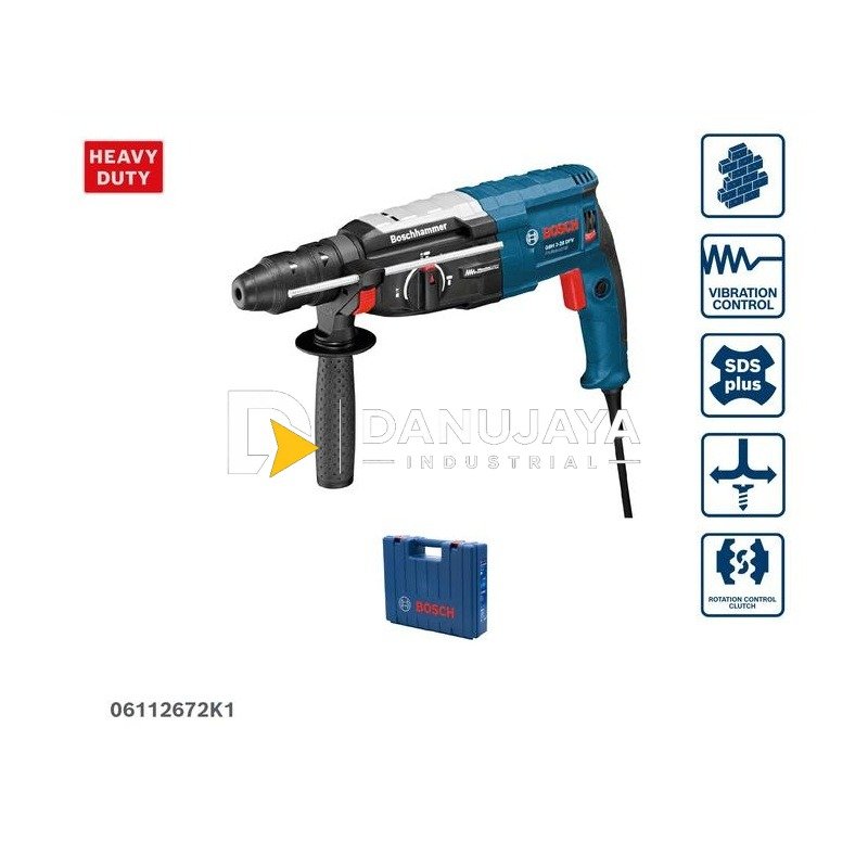 BOSCH PRO Mesin Bor Bobok Beton 28 mm - Rotary Hammer 820 W GBH 2-28 DFV | Bor Bobok Pahat Batu Beton dengan tipe mata SDS Plus - Garansi Resmi - 06112672K1