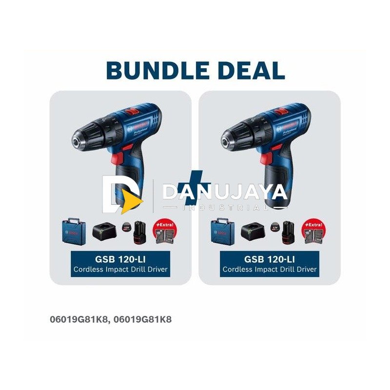 [BUNDLE] BOSCH GSB 120 +12V 2.0 battery + Bits Set + GAL 12V-20 + Carrying Case 2 Pcs- 06019G81K8