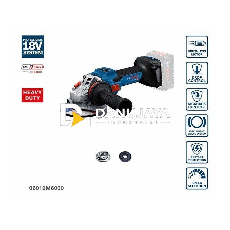 Bosch GWS 18V-15 S Mesin Gerinda Cordless 18V - 06019M6000