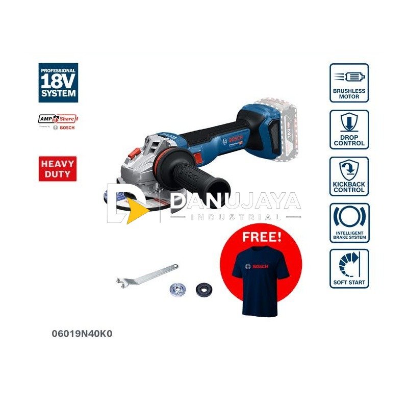Bosch GWS 18V-11 S Mesin Gerinda Tangan Baterai 18V - 06019N40K0