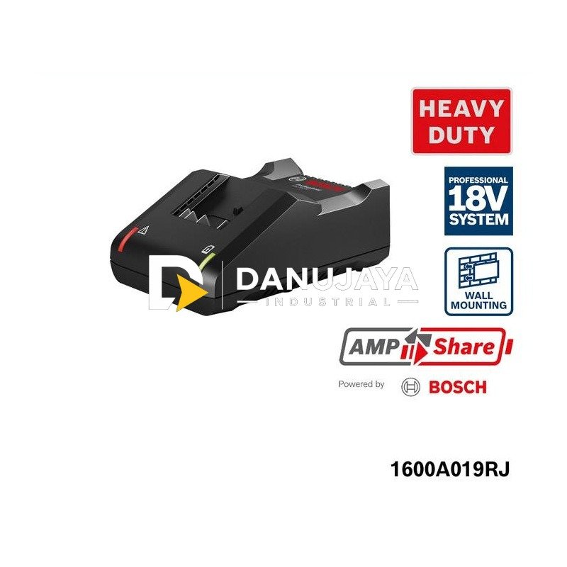 BOSCH PRO Pengisi Daya Baterai 18V - Charger GAL 18V-40 | Fast Charging Arus 4A Praktis & Cepat - Garansi Resmi - 1600A019RJ