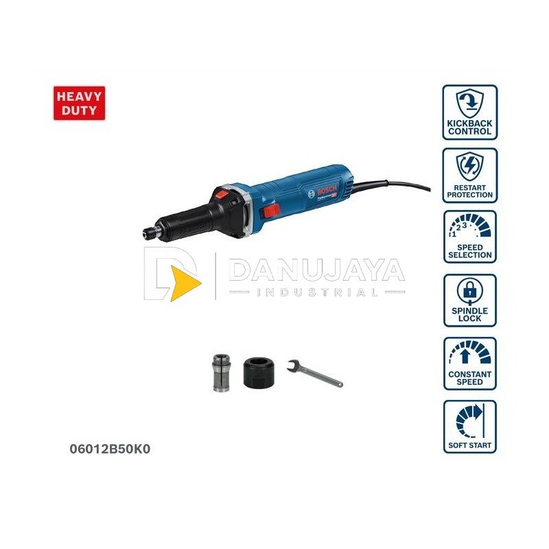 BOSCH PRO Gerinda Lurus Listrik - Straight Die Grinder 750W GGS 30 LS | Gerinda untuk Area Kecil Menghaluskan dan Memotong Besi Baja - Garansi Resmi - 06012B50K0