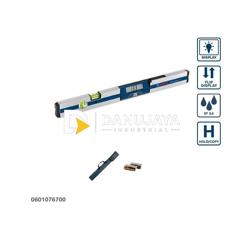 BOSCH PRO Alat Ukur Sudut Kemiringan Digital 60 Meter - Digital Inclinometer Waterpass GIM 60 | Meteran Pengukur Spirit Level Kemiringan - Garansi Resmi - 0601076700