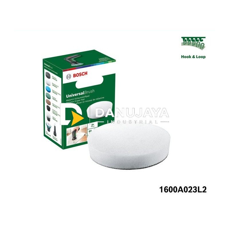 BOSCH Pad Pembersih Melamin Aksesoris untuk Universal Brush - Melamin Eraser Pad | Pad Pembersih Noda di Kain Plastik, Spare Part - 1600A023L2