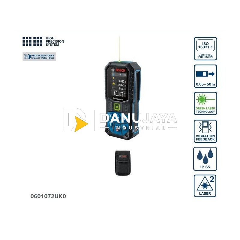 BOSCH PRO Laser Pengukur Jarak 50 Meter - Laser Distance Meter GLM 50-27 CG | Meteran Laser Ruangan Sudut Praktis - Garansi Resmi - 0601072UK0