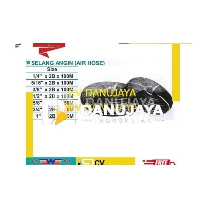 Air Hose. Selang angin Size 1/2 Inch x 2B x 100 Meter - Wipro