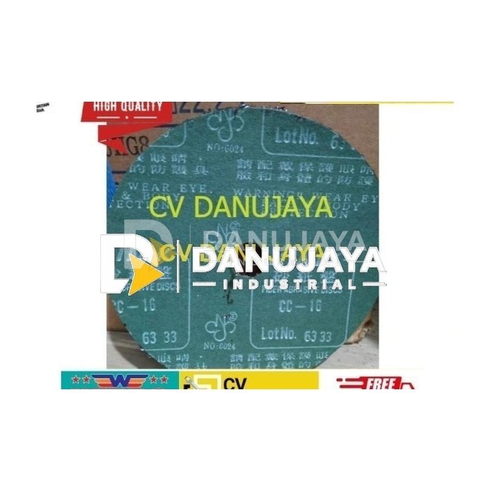 Amplas Bulat Fibre Abrasive Disc 7 inch 180 x 22 mm CC Grit 16 Kinik