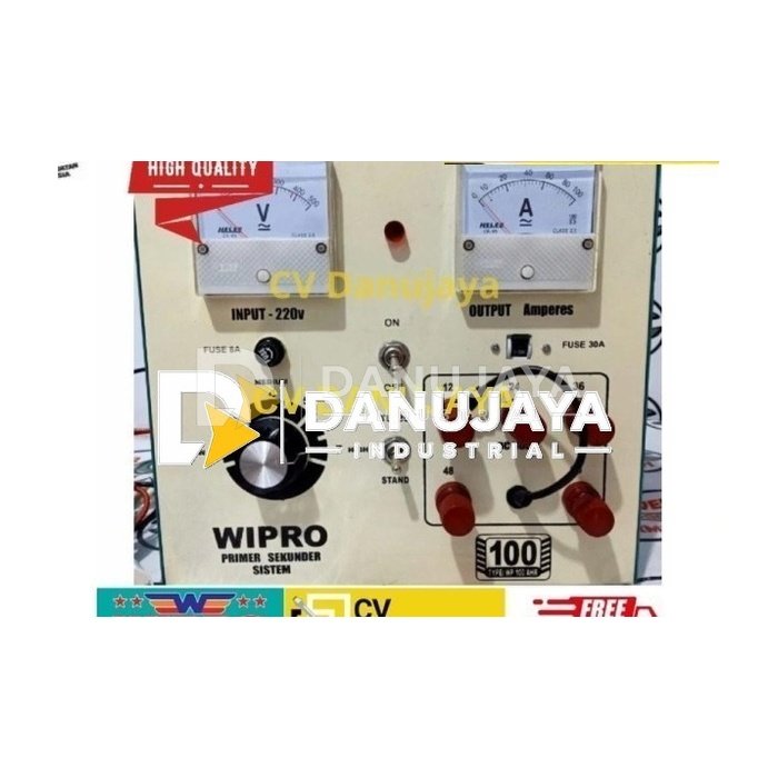 BATTERY Batrai charger Ces Cas Aki Acu ACCU 100A WIPRO 100 Ampere AHR