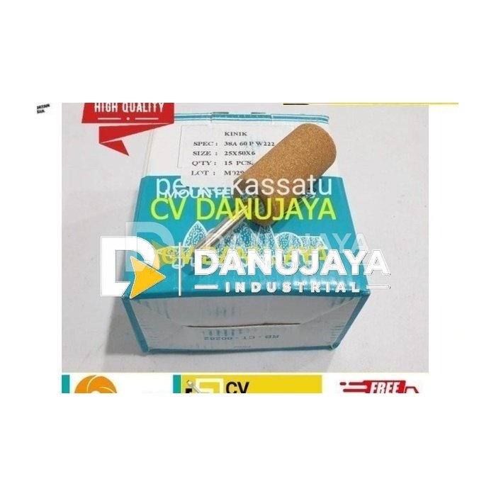 BATU GERINDA Gurinda BOTOL 25 X 25 X 6 MM KINIK MOUNTED STONE