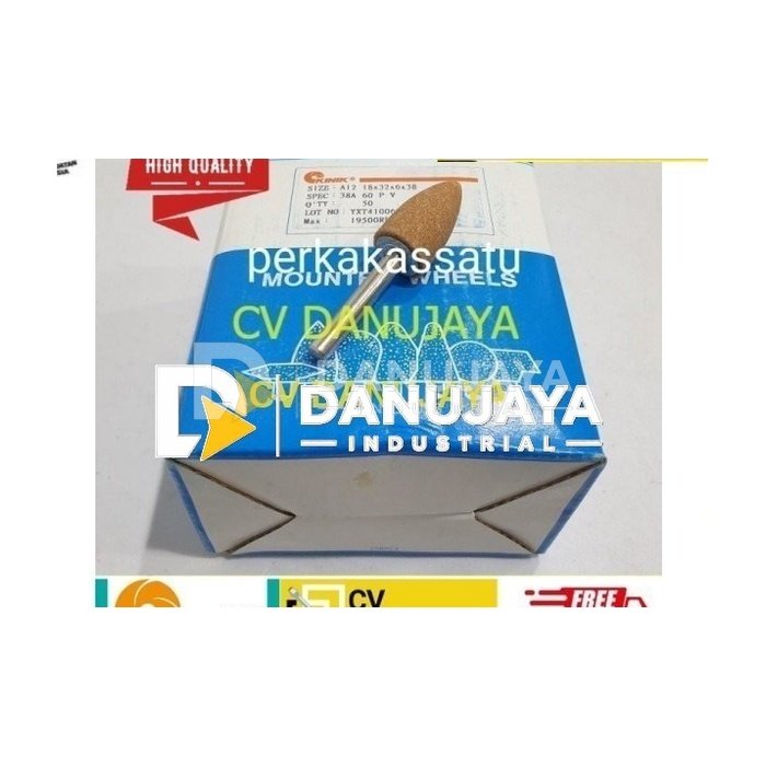 BATU GERINDA Gurinda BOTOL A12 18 X 32 X 6 MM KINIK MOUNTED STONE