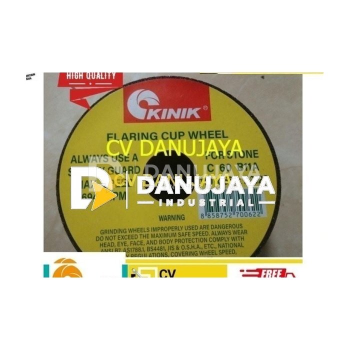 batu gerinda KINIK 4 inch flaring cup for stone c 60 B11A 110x55x22.23