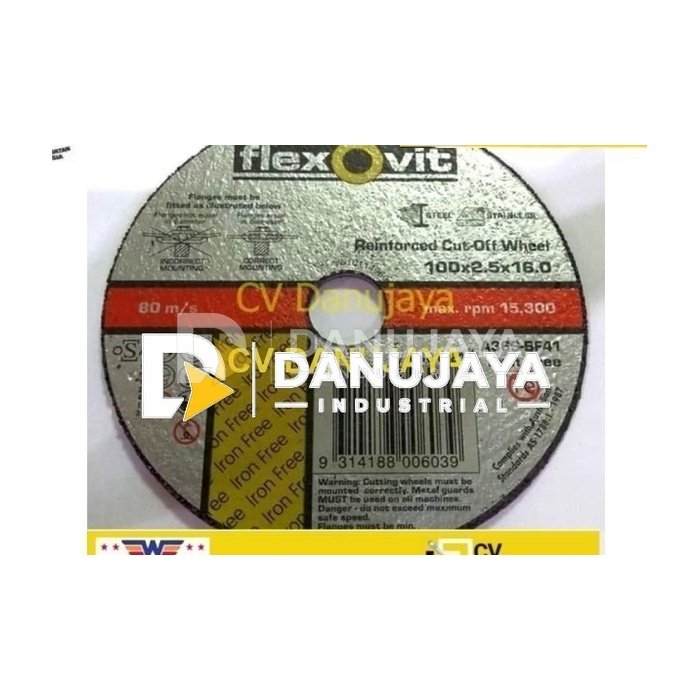 Batu Gurinda Potong FLEXOVIT 4" (100 x 2,5 x 16mm) A36S-BF41