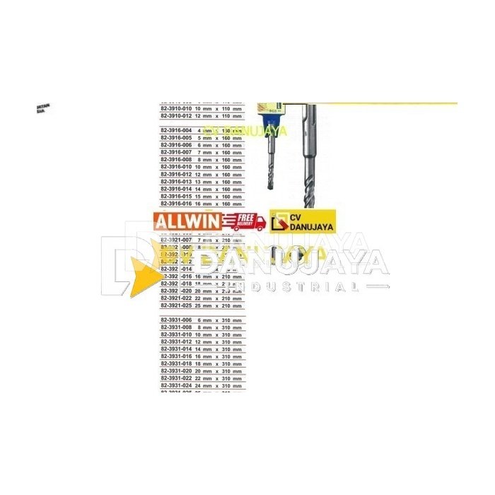 Bor - SDS Plus Hammer Drill 6x110 mm - Allwin