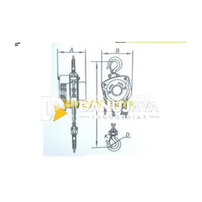 Chain Block 2 Ton x 3 Meter Wipro Katrol 2 Ton x 3 Meter Wipro