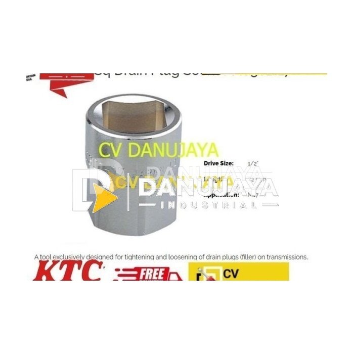 Drain Plug Socket Sock Shock Sq.Dr 1/2" Size M17 KTC AC301-17