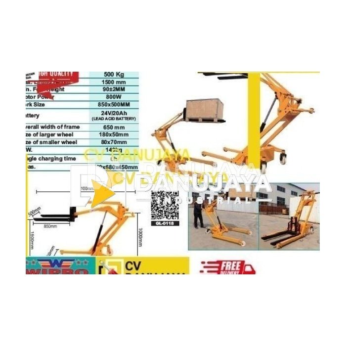 Fork Lift Forklift 500 Kg Manual Wipro GL-011