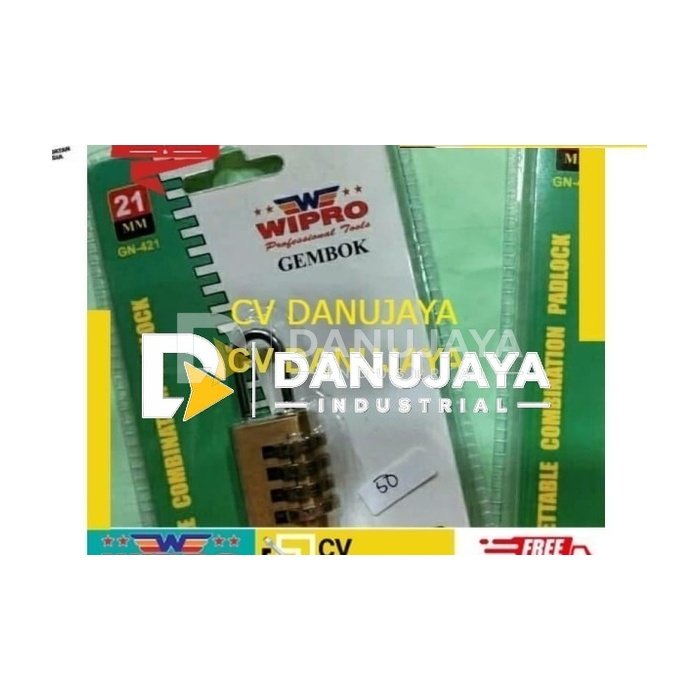 Gembok Pagar Rumah Pintu Angka 21mm GN 421 WIPRO
