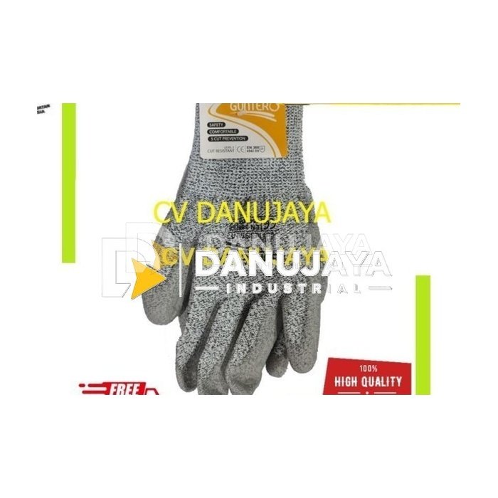 Guntero Sarung Tangan Anti Pisau Potong Hand Gloves Cut Resistant