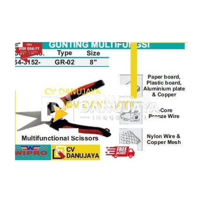 GUNTING MULTIFUNGSI uk 8" WIPRO