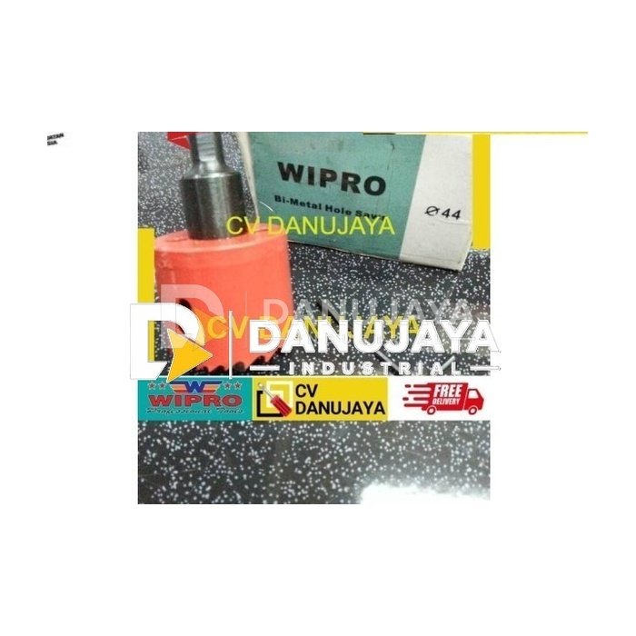 Hole Saw Holesaw mata Bor gergaji cobalt Besi Bi-Metal 44 mm WIPRO